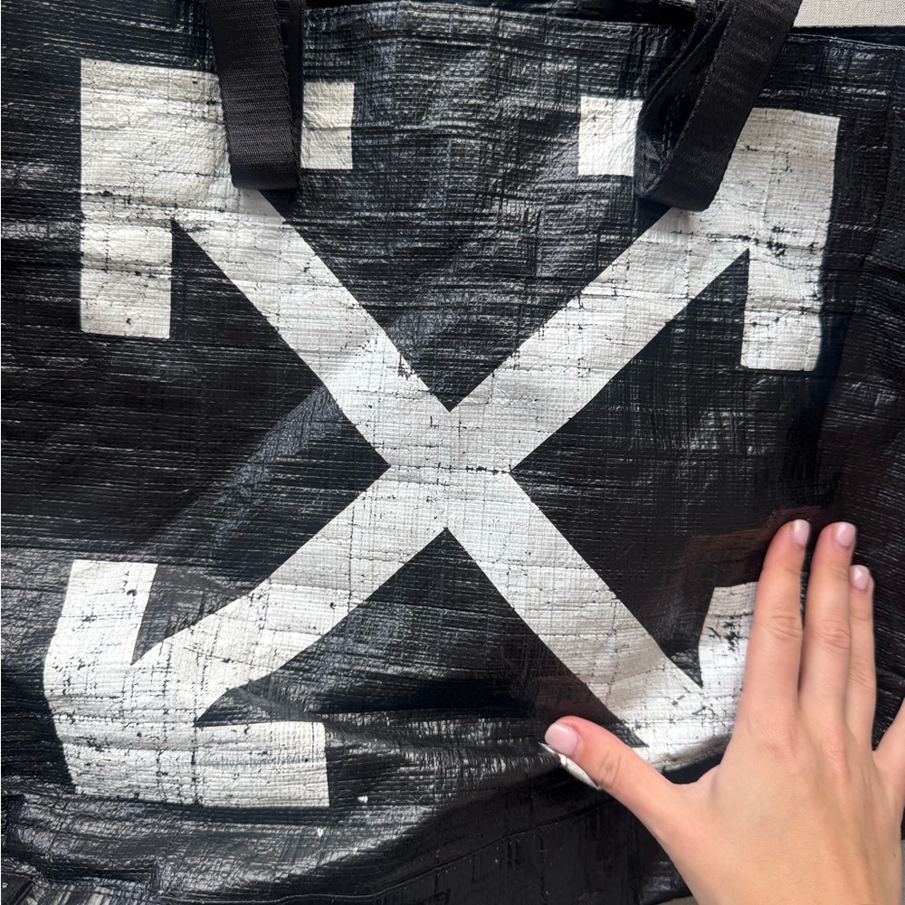 Black and White Tote Bag Off White